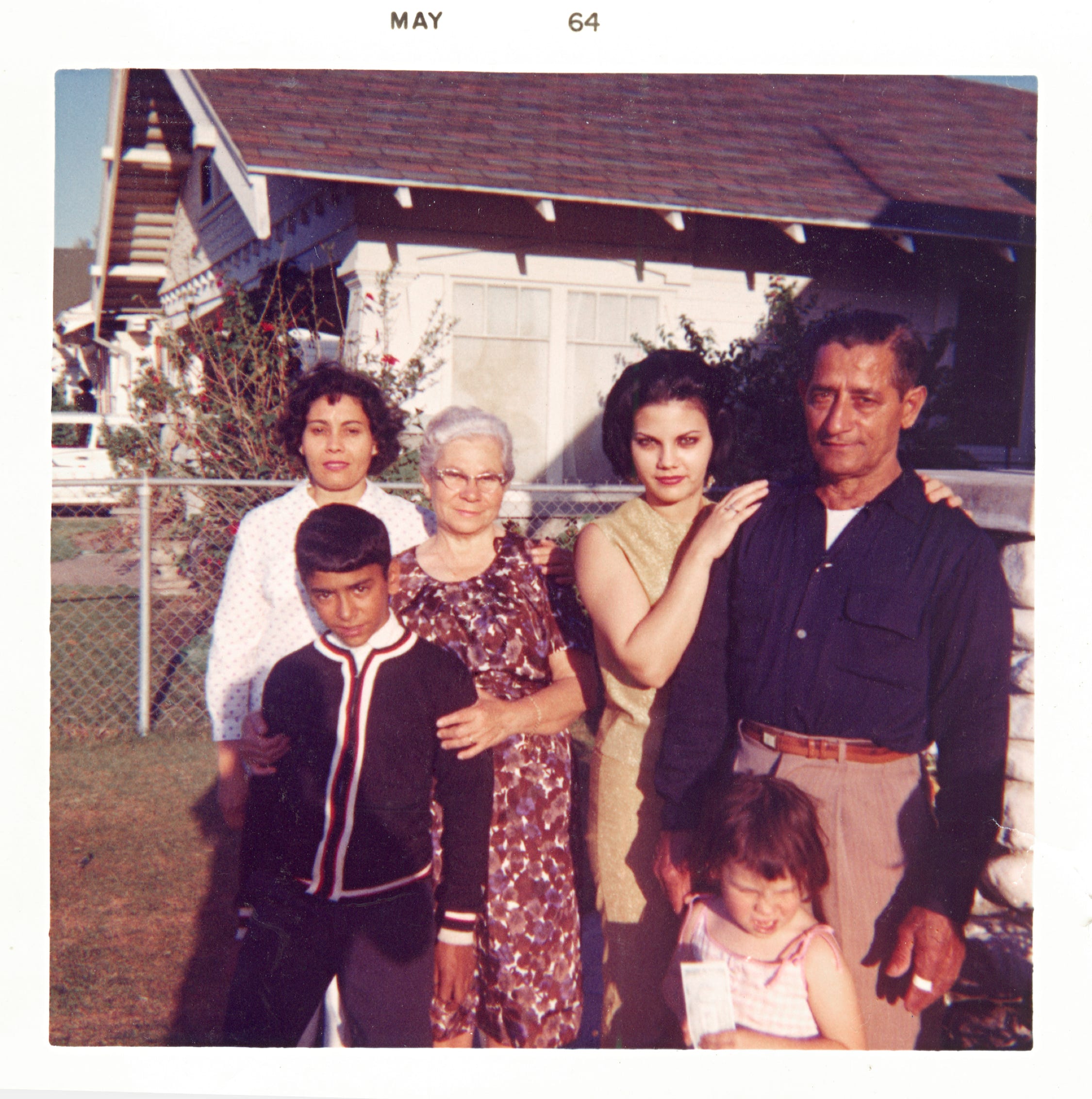Front yard of South Center LA home. 1964 I was