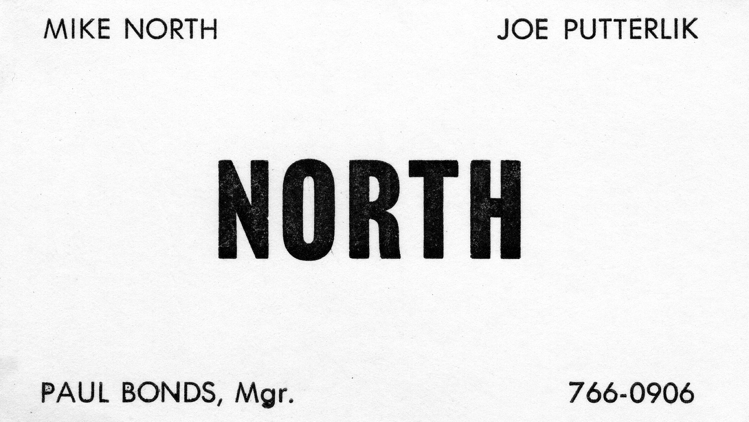 Promo picture for the band North with Mike North, Paul Bonds and Joe Putterlic